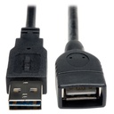 Tripp Lite by Eaton Universal Reversible USB 2.0 Extension Cable (Reversible A to A) 6-in. (15.24 cm)