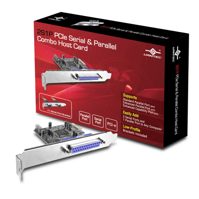 Vantec 2S1P PCIe Serial & Parallel Combo Host Card