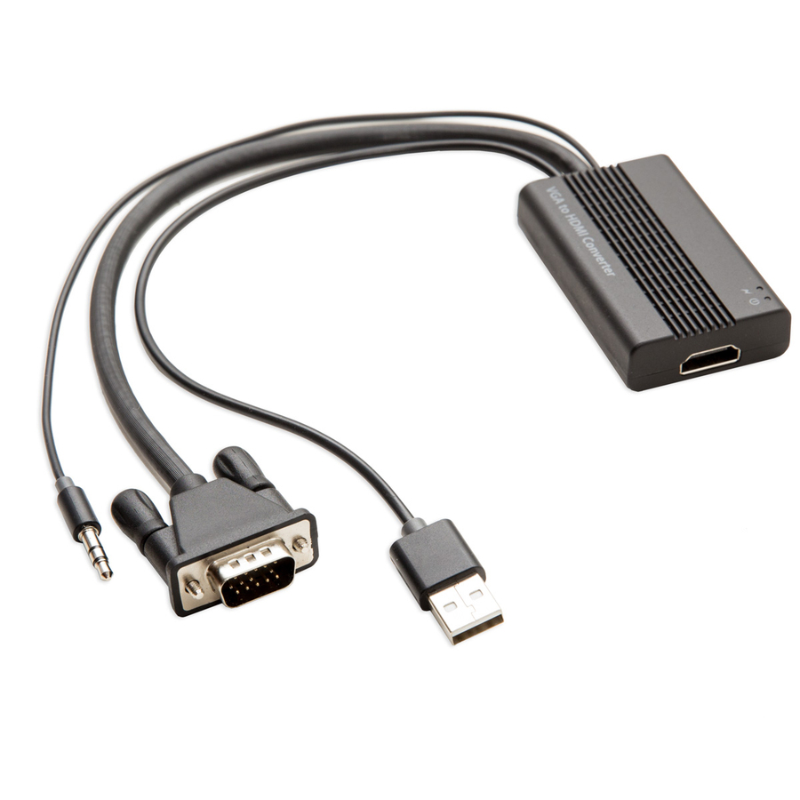 SYBA Multimedia VGA to HDMI Converter with Audio Support 1920 x 1080 Resolution