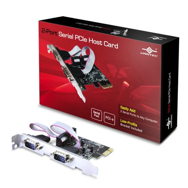 Vantec 2-Port Serial PCIe Host Card