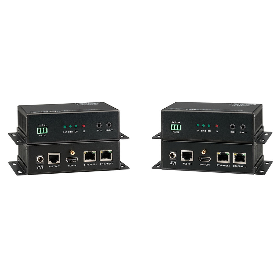 KanexPro 4K HDBaseT 100 Meter HDMI Extender w/ 2-Port Ethernet Switch