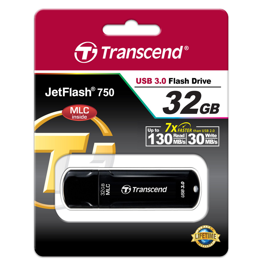 Transcend 32GB JetFlash 750 USB 3.0 Flash Drive