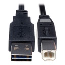 Eaton Tripp Lite Series Universal Reversible USB 2.0 Cable (Reversible A to B M/M), 1 ft. (0.31 m)