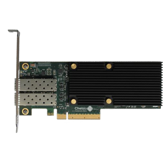 Chelsio 2-port Low Profile 1/10GbE UWire Adapter with PCI-E x8 Gen 3, SFP+ connector
