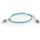 C2G 1m LC Uniboot 10Gb 50/125 OM3 Duplex Multimode Fiber Cable - Aqua