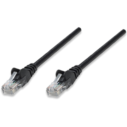 Network Patch Cable, Cat5e, 5m, Black, CCA, U/UTP, PVC, RJ45, Gold Plated Contacts, Snagless, Booted, Lifetime Warranty