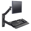 Innovative 8326 Wall Mount Track for CPU, Keyboard, Flat Panel Display - Black