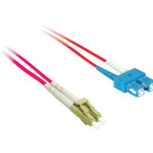 C2G-10m LC-SC 9/125 OS1 Duplex Singlemode Fiber Optic Cable (Plenum-Rated) - Red