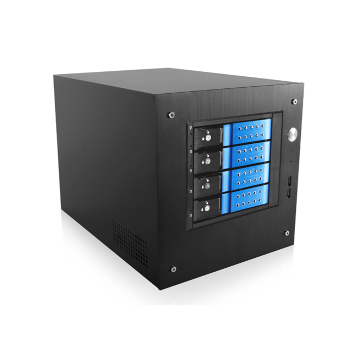 iStarUSA Compact Stylish 4 x 3.5" Hotswap Trayless mini-ITX Tower