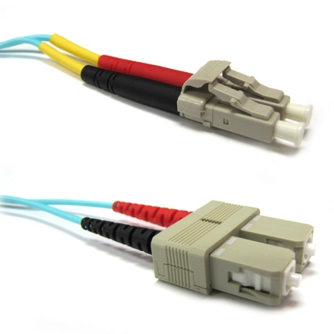 Weltron 10 Gb LC/SC Multi-mode 50/125M Aqua Fiber Patch Cables