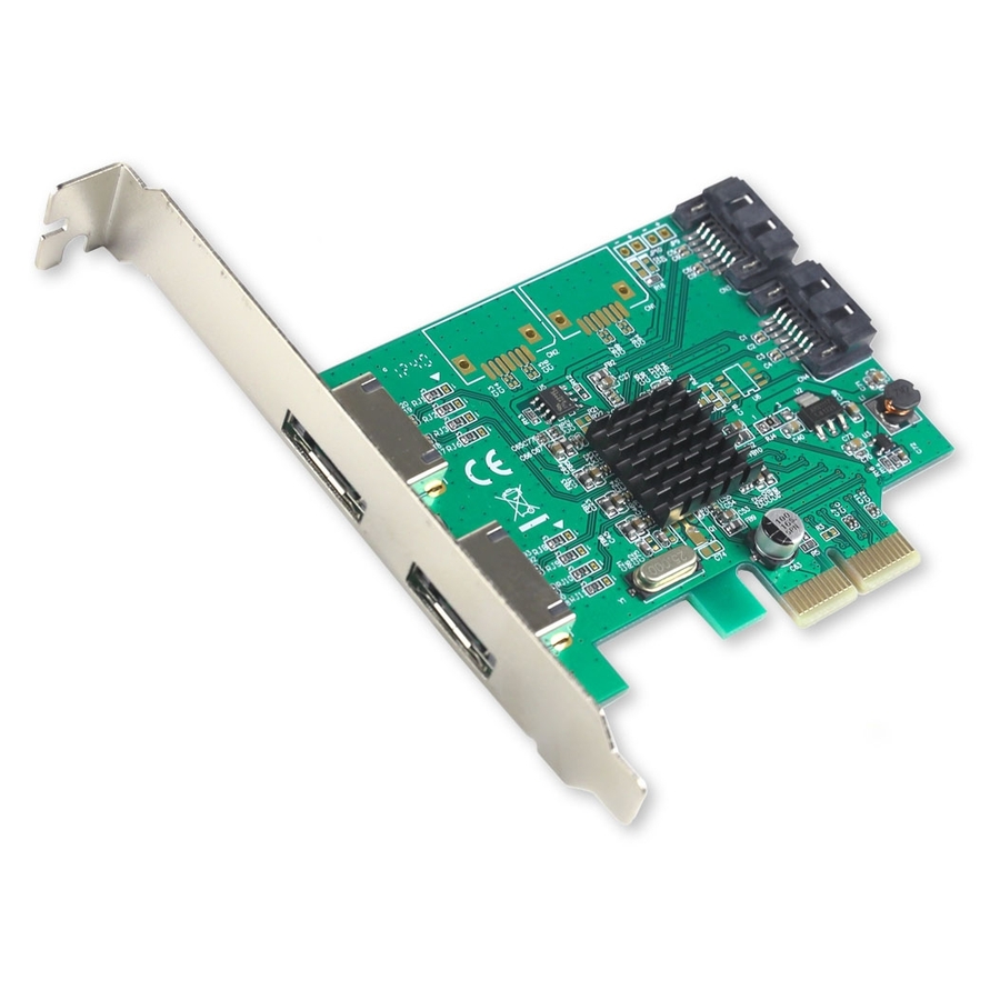 SYBA Multimedia SATA III 2 External 2 Internal 4-port PCI-e Version 2.0, x2 Slot Controller Card