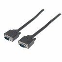 Manhattan SVGA HD15 Male to HD15 Male Monitor Cable, 6', Black
