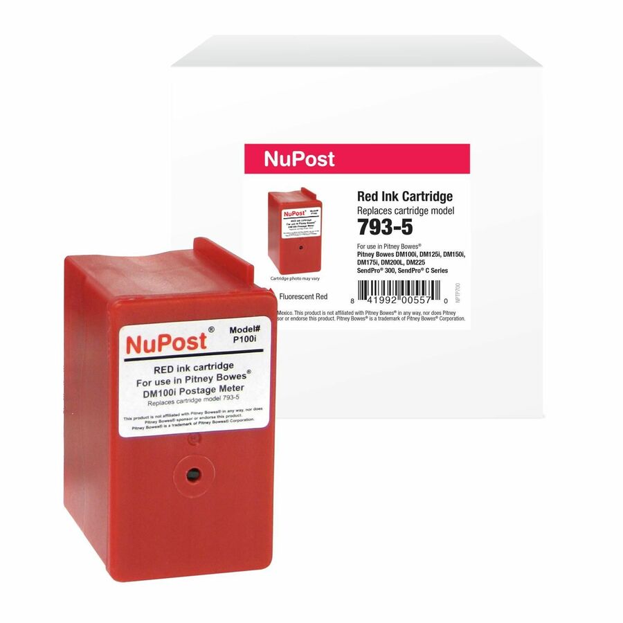 NuPost Non-OEM New Postage Meter Red Ink Cartridge for Pitney Bowes 793-5