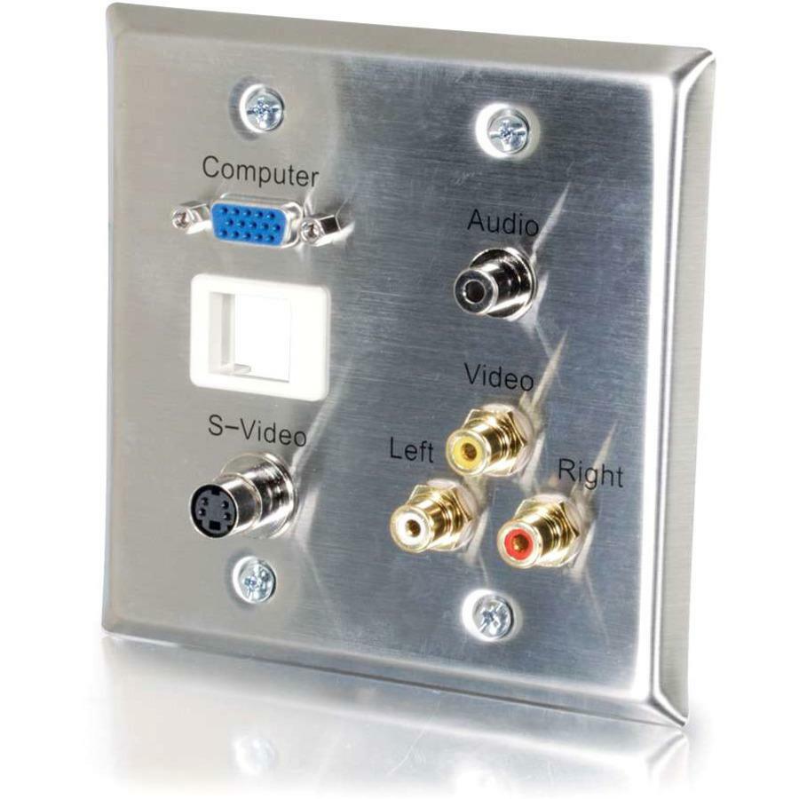 C2G 6 Port Audio & Video Faceplate