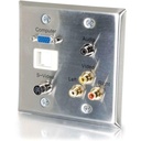 C2G 6 Port Audio & Video Faceplate