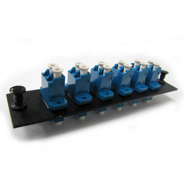 Weltron Loaded 6 Port LC/LC Duplex Fiber Panel