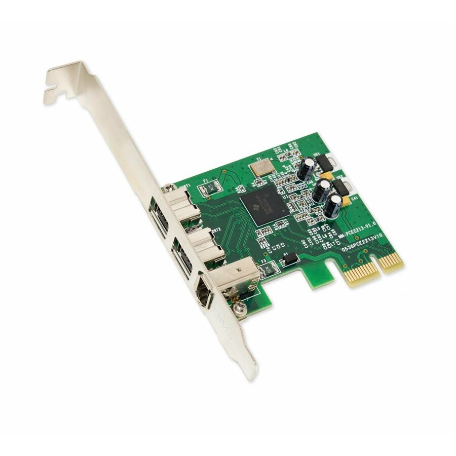 SYBA Multimedia Combo 2x 1394b + 1x 1394a Firewire Ports PCI-Express Controller Card, TI Chipset