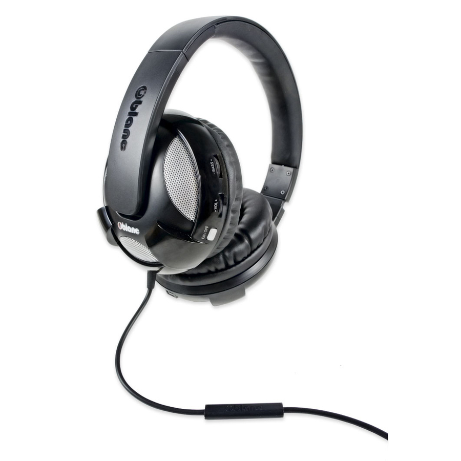 SYBA Multimedia Oblanc U.F.O. Black Subwoofer Headphone W/In-line Microphone