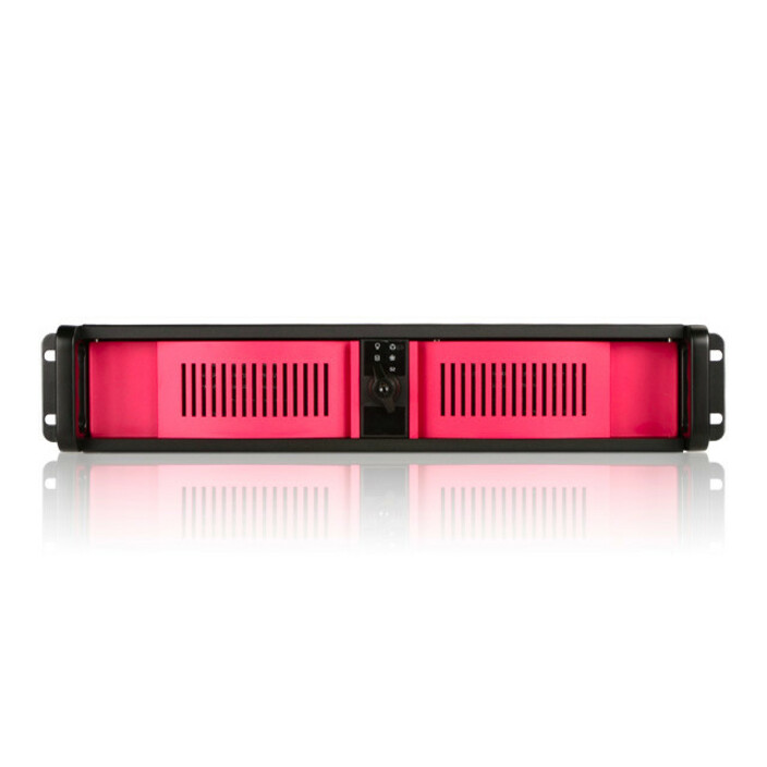 iStarUSA 2U Compact Stylish Rackmount Front-Mounted PSU Chassis Red