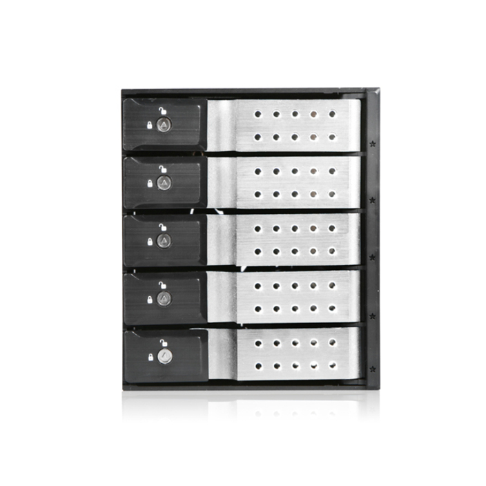 iStarUSA BPN-DE350SS Drive Enclosure - Serial ATA Host Interface Internal - Black, Silver