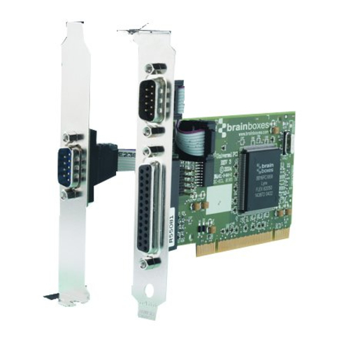 Brainboxes 2 Port RS232 PCI Serial Card with LPT Parallel Printer Port