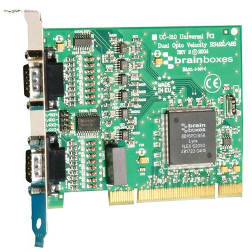 Brainboxes 2 Port RS422/485 PCI Serial Card With Opto Isolation