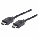 Manhattan HDMI Male to Male High Speed Shielded Cable with Ethernet, 16.5', Black