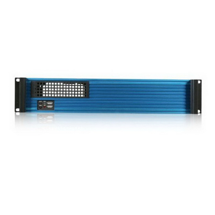 iStarUSA 2U Compact Rackmount microATX Chassis Blue