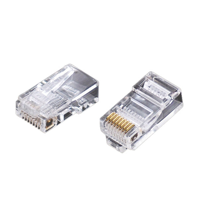 Weltron RJ-45, 8P8C, Modular Plug for Cat6 Rated, Sheilded, Round Cable (44-751-8LB6NSH)