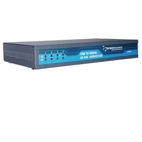 Brainboxes 4 Port RS422/485 USB to Serial Server