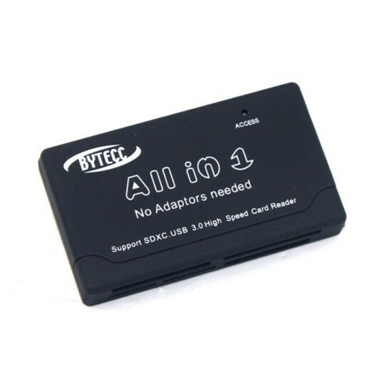 Bytecc U3CR-630 USB3.0 6-slots All-IN-1 Palm-sized Card Reader/Writer, Black