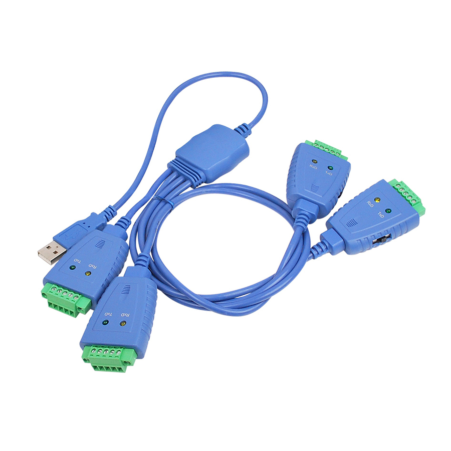 SIIG 4-Port Industrial USB to RS-422/485 Serial Adapter Cable with 3KV Isolation
