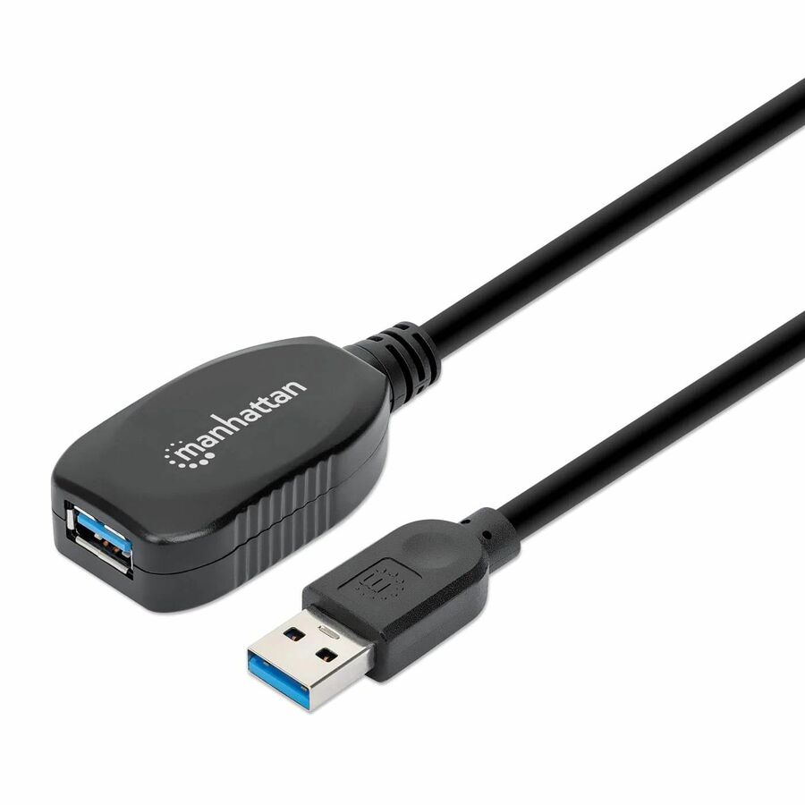USB-A to USB-A Extension Cable, 5m, Male to Female, Active, 5 Gbps (USB 3.2 Gen1 aka USB 3.0), Built In Repeater, SuperSpeed USB, Black, Three Year Warranty, Equivalent to USB2AAEXT5M.