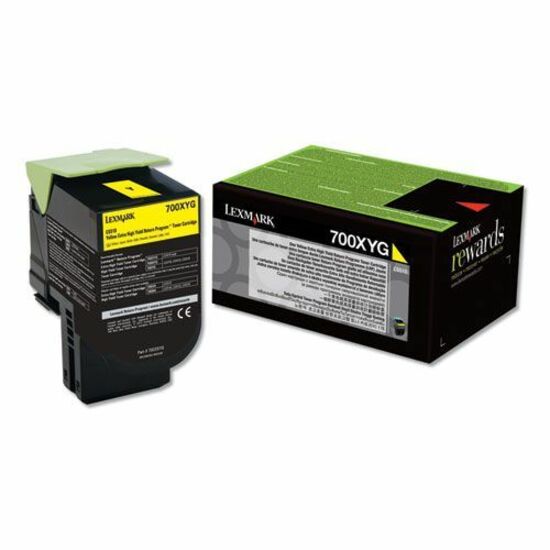 Lexmark Extra High Yield Laser Toner Cartridge - Yellow - 1 Pack