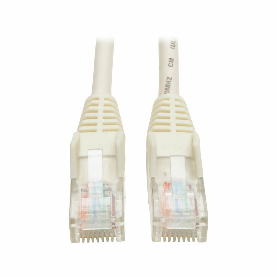 Eaton Tripp Lite Series Cat5e 350 MHz Snagless Molded (UTP) Ethernet Cable (RJ45 M/M), PoE - White, 3 ft. (0.91 m)