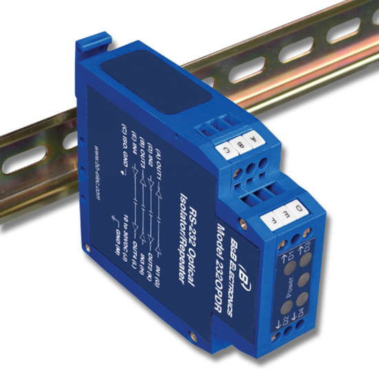 B+B SmartWorx RS-232 Isolated Repeater, DIN Rail