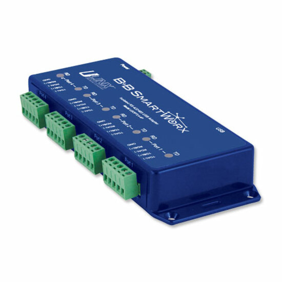 USB To Isolated Serial 4 Port RS-422/485 W/Terminal Block - B+B SmartWorx