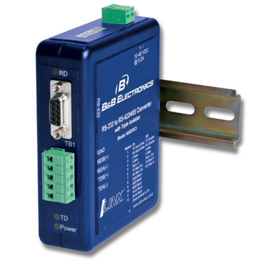 B&B INDUSTRIAL RS232 TO RS485 DB9 DINRAIL