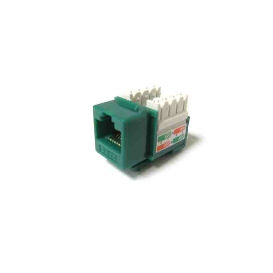 Weltron 8P8C Green Cat5E 568A/B Keystone Punch Down Jack (44-678GN)