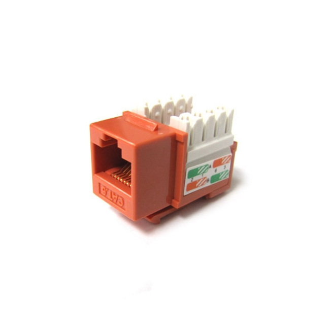 Weltron Cat6 Orange 110 Keystone Punch Down Jack (44-678C6-OR)