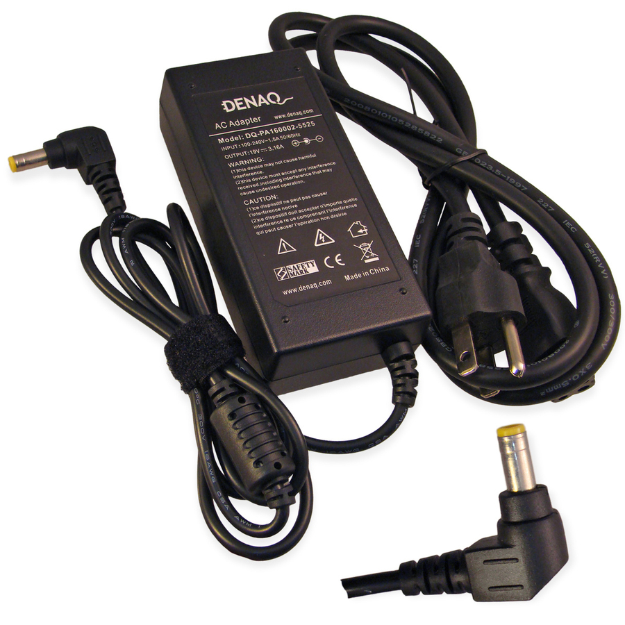 DENAQ 19V 3.16A 5.5mm-2.5mm AC Adapter for ACER TravelMate Series Laptops