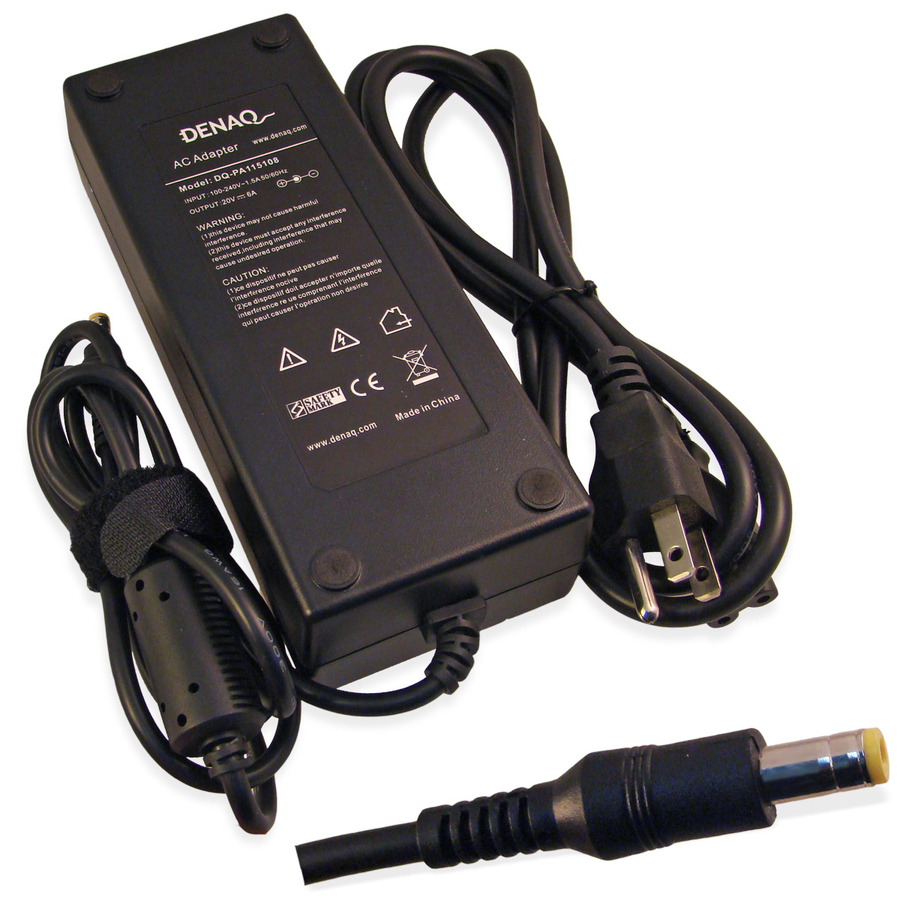 DENAQ 20V 6A 5.5mm-2.5mm AC Adapter for HP Presario, Pavilion & TOSHIBA Satellite Series Laptops