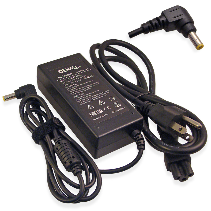DENAQ 19V 3.16A 5.5mm-2.5mm AC Adapter for HP/Compaq Omnibook & Pavilion Series Laptops