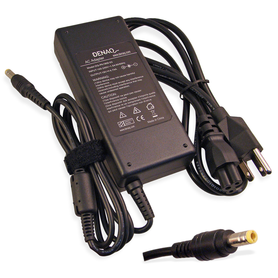 DENAQ 19V 4.74A 5.5mm-2.5mm AC Adapter for TOSHIBA Satellite, Qosmio & Dynabook Series Laptops