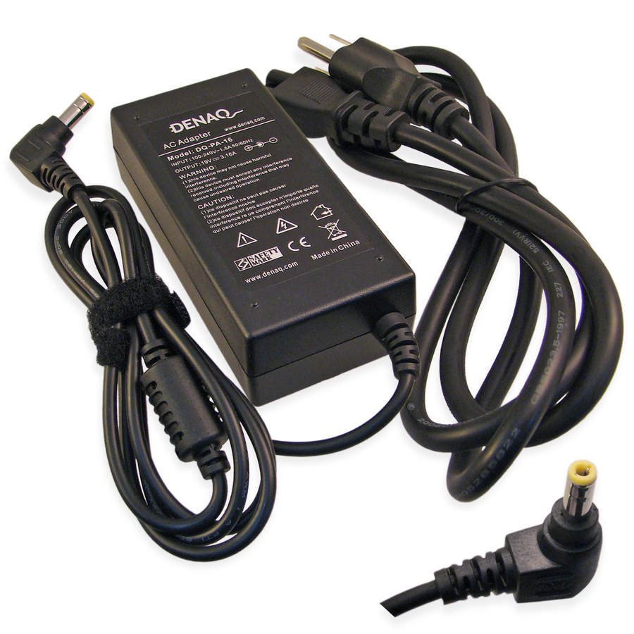 DENAQ 19V 3.16A 5.5mm-2.5mm AC Adapter for DELL Inspiron & Latitude Series Laptops