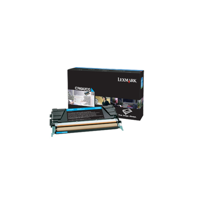 Lexmark Standard Yield Laser Toner Cartridge - Cyan - 1 / Pack