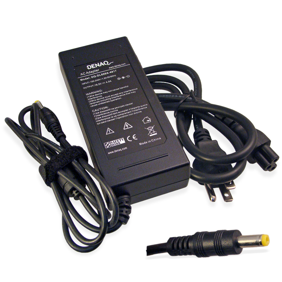 DENAQ 18.5V 4.9A 4.8mm-1.7mm AC Adapter for HP/Compaq EVO, Business Notebook & Pavilion Series Laptops