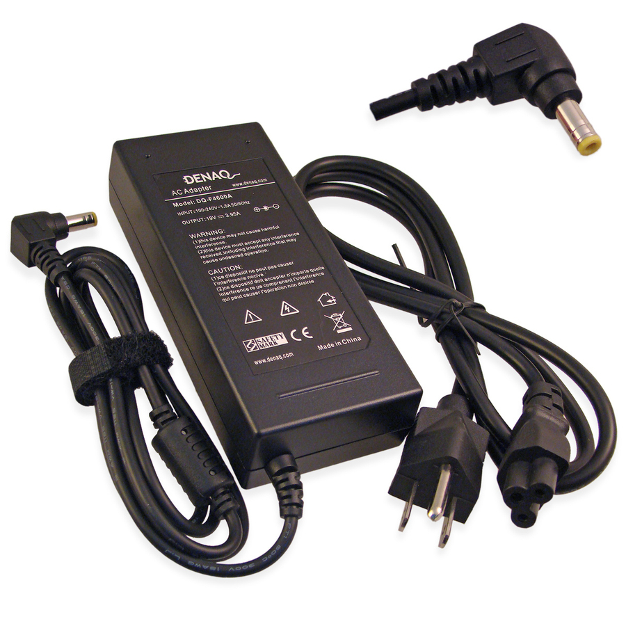 DENAQ 19V 3.95A 5.5mm-2.5mm AC Adapter for HP/Compaq Presario & Pavilion Series Laptops