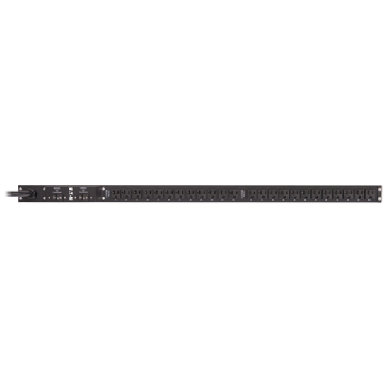 Eaton Basic rack PDU, 0U, L5-30P input, 2.88 kW max, 100-127V, 24A, 15 ft cord, Single-phase, Outlets: (24) 5-20R