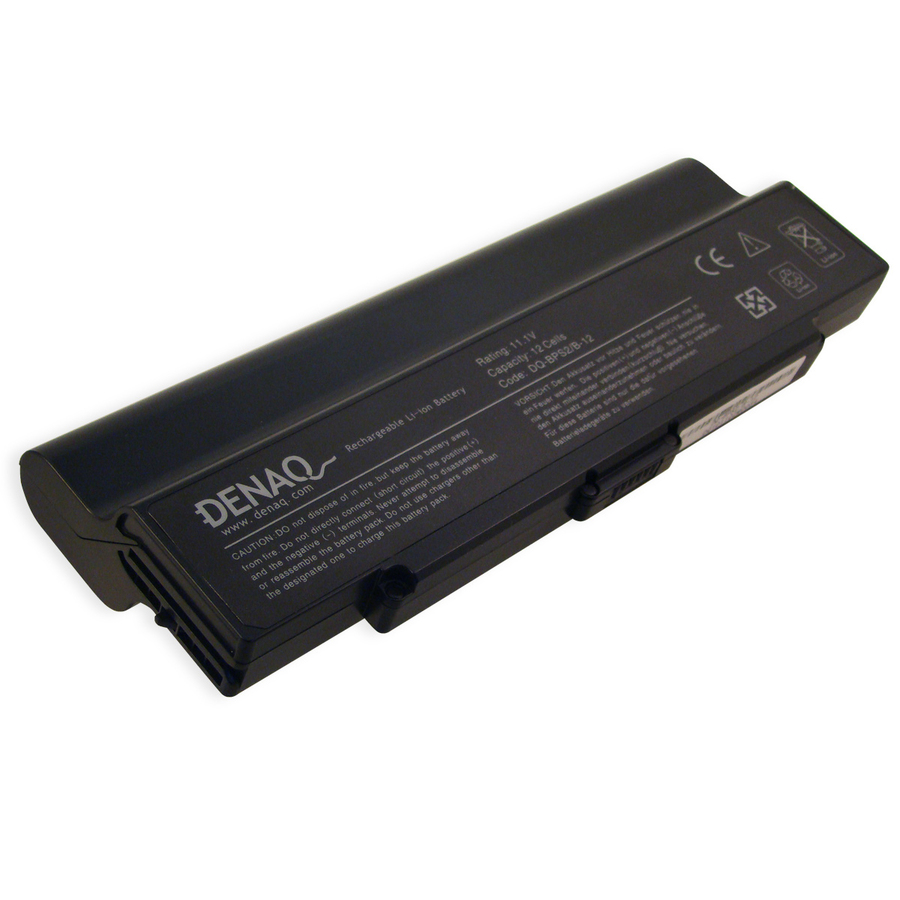 DENAQ 12-Cell 8800mAh Li-Ion Laptop Battery for SONY VGN-AR, VGN-C, VGN-FE, VGN-FJ, VGN-FS, VGN-FT, VGN-N, VGN-S, VGN-Y